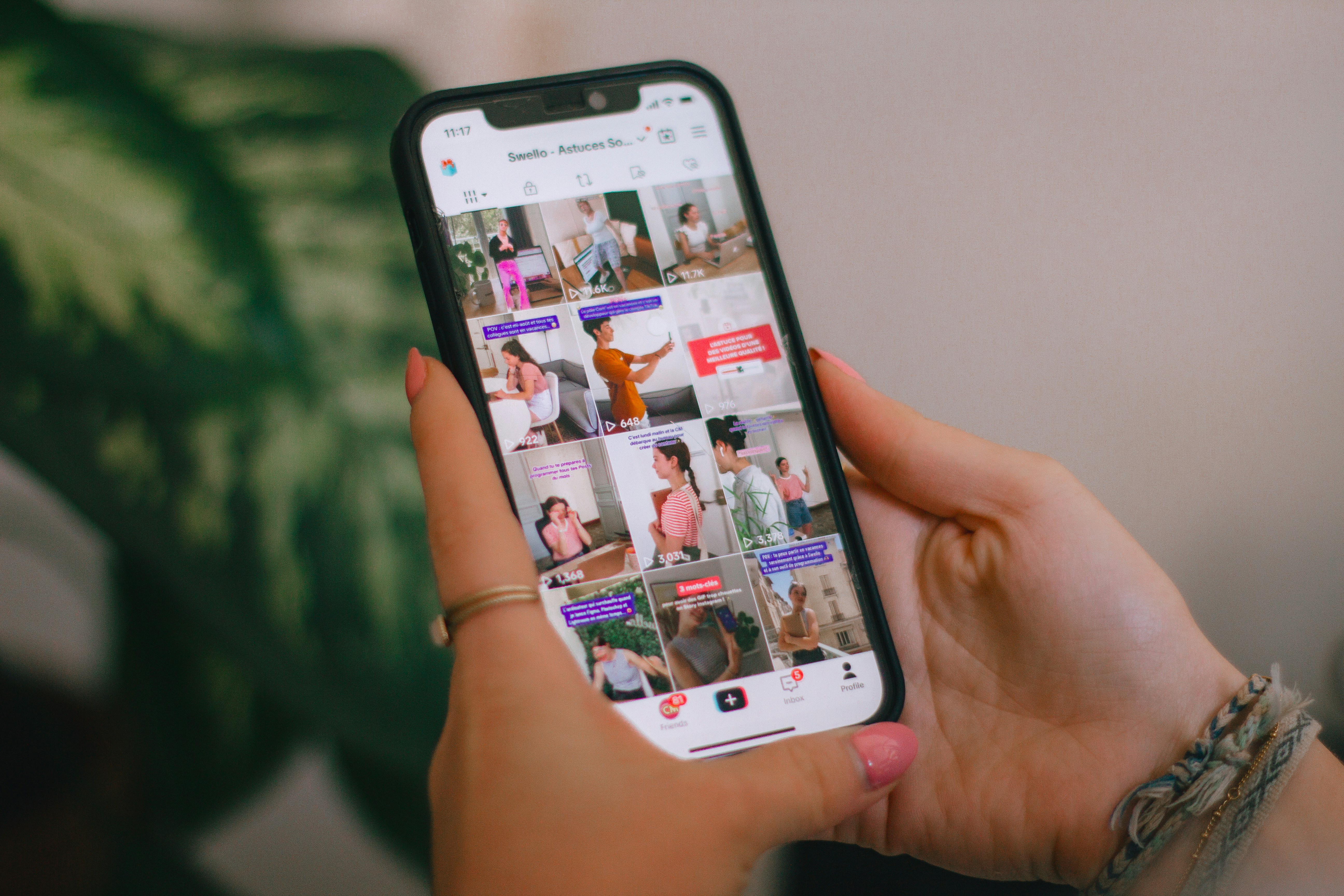 TikTok app interface on mobile device