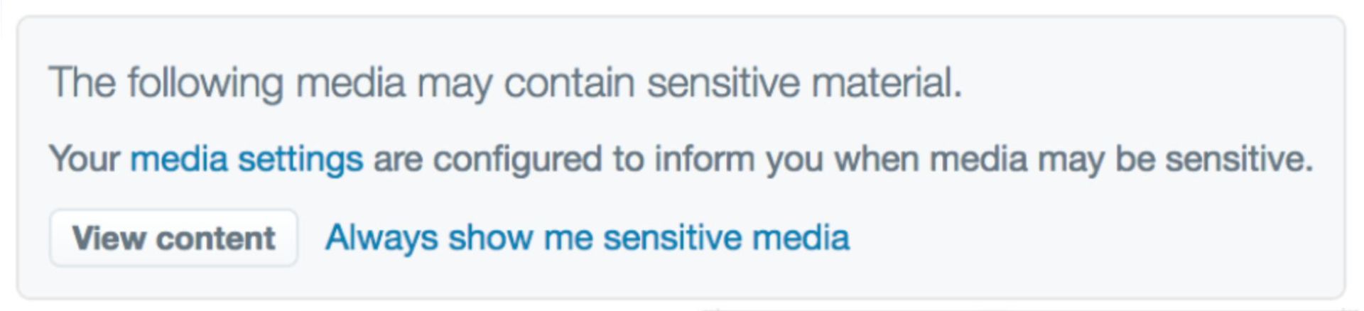 Twitter content warning example