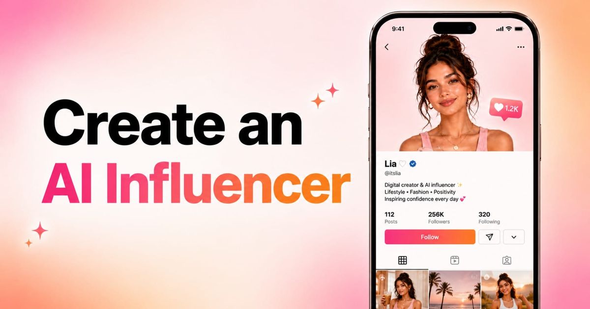 AI influencer creation process and virtual character design