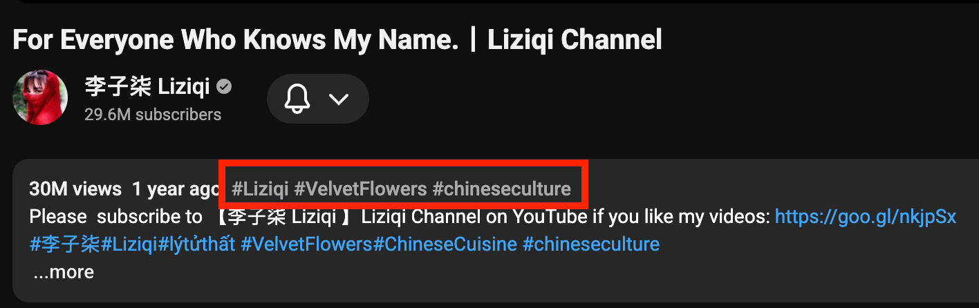 youtube video tags