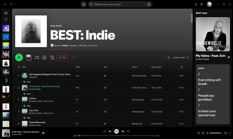 mix playlist