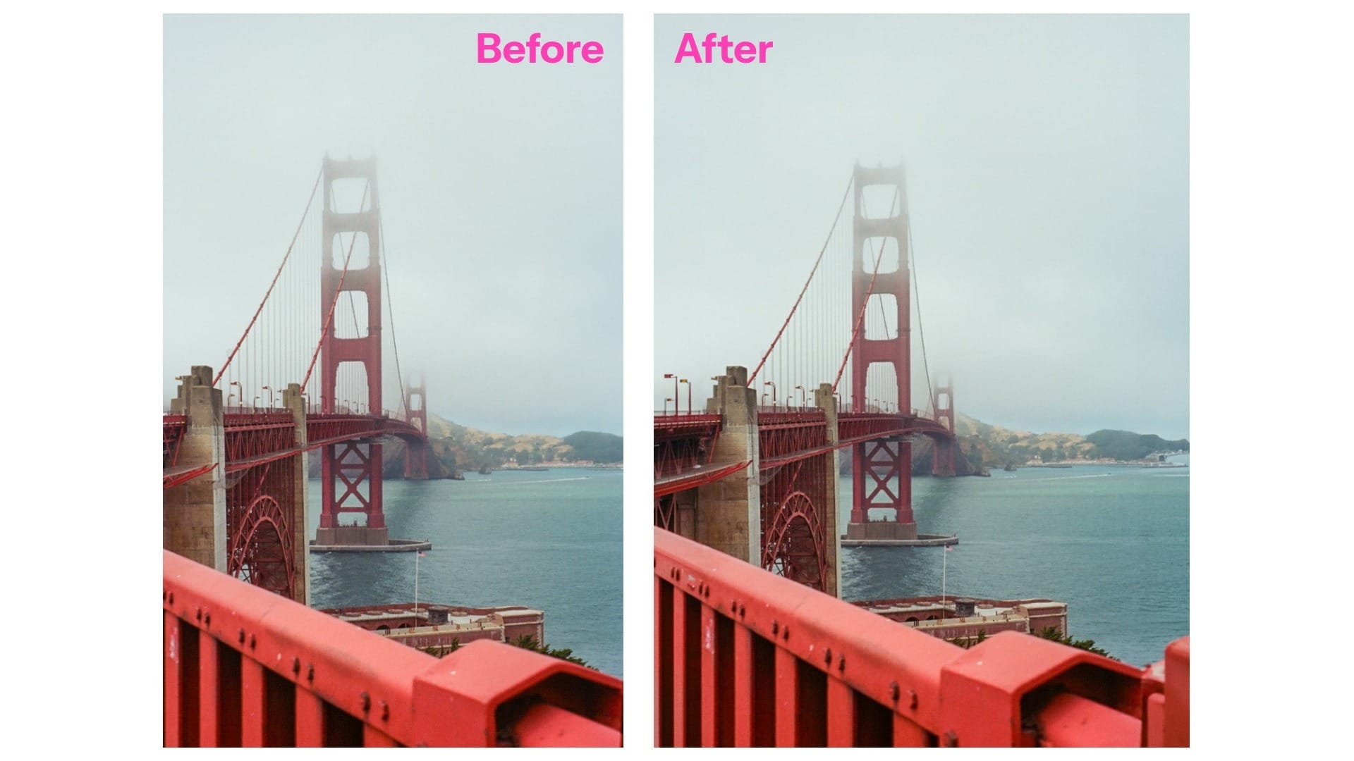 Comparison of original and resized vertical photo