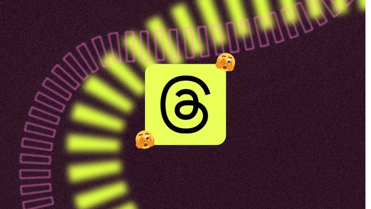 Spoilers on Threads feature demonstration showing blurred content