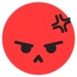 TikTok angry emoji with red face