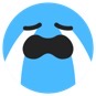 TikTok cry emoji with blue tears