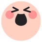 TikTok happy emoji with wide grin