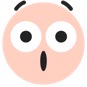 TikTok surprised emoji with wide eyes